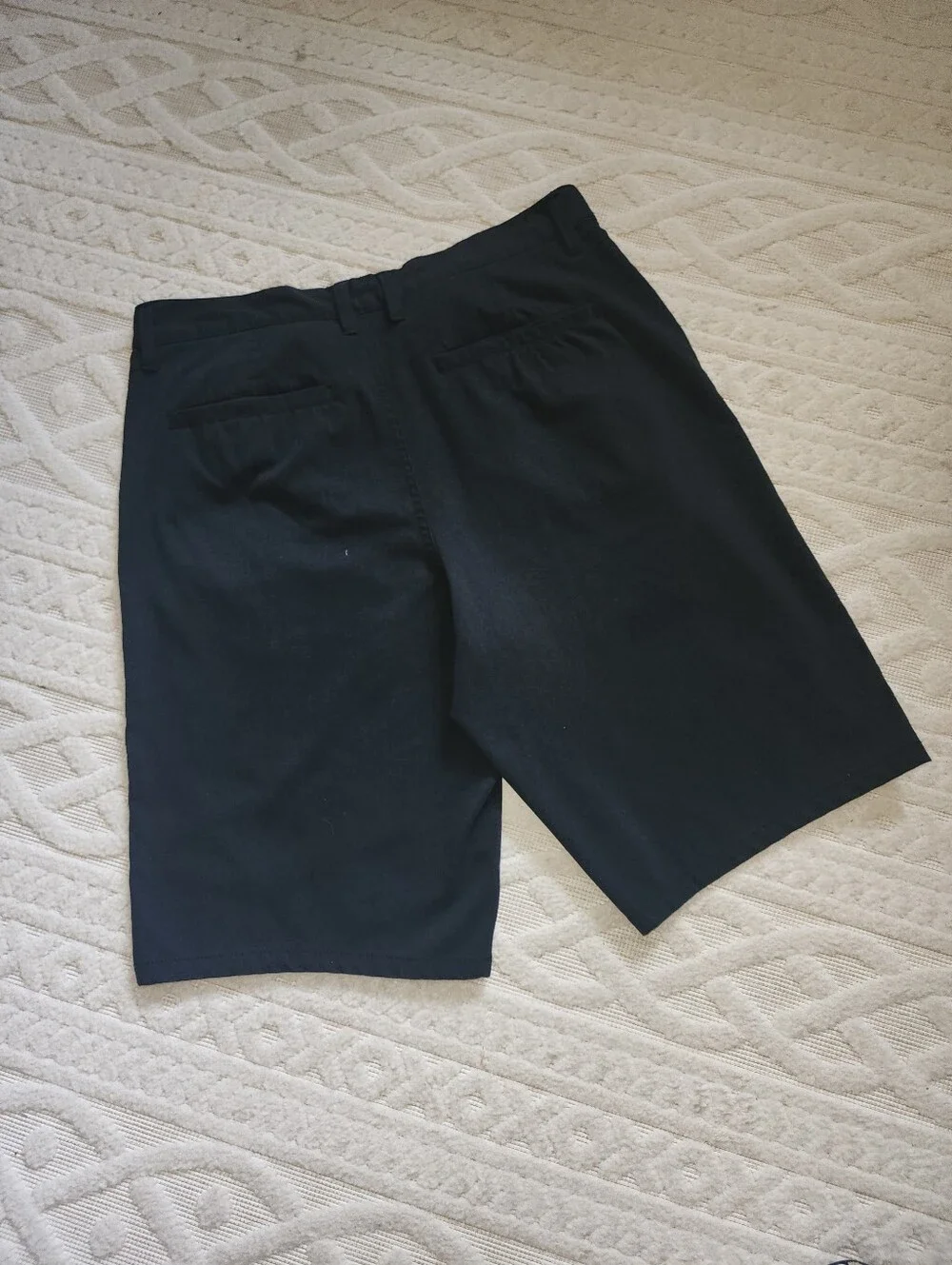 32 urban pipeline Black Flat Front Men's Shorts